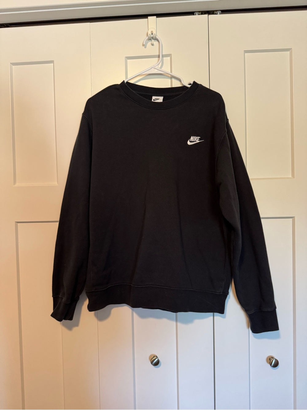 Nike Black Crewneck Sweatshirt with White Swoosh